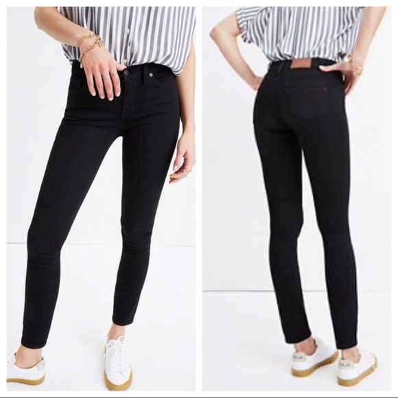 Madewell 8" Skinny in Coated Black. SIZE 25 - Picture 1 of 5